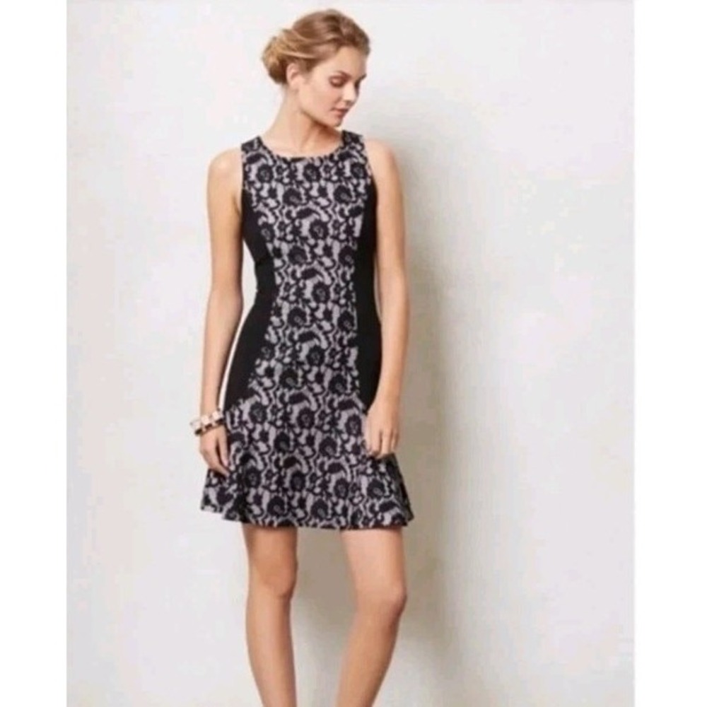 Anthropologie‎ Maeve Dress M Sirena Wedding Guest Lace Office Siren Sleeveless
